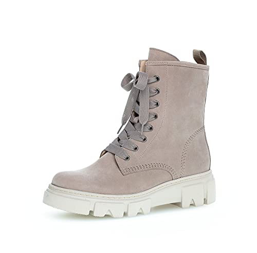 Gabor Damen Combat Boots, Frauen Stiefeletten,Wechselfußbett,Best Fitting,kurzstiefel,uebergangsschuhe,leinen (dust),40.5 EU / 7 UK von Gabor