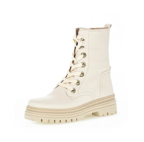 Gabor Damen Combat Boots, Frauen Stiefeletten,Wechselfußbett,Best Fitting,winterstiefel,winterschuhe,gefüttert,panna (panna),37.5 EU / 4.5 UK von Gabor