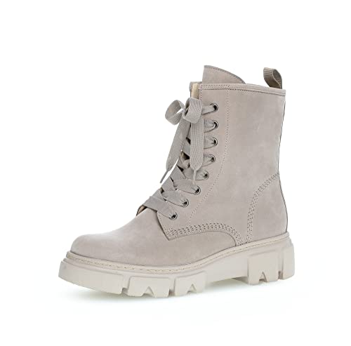 Gabor Damen Combat Boots, Frauen Stiefeletten,Wechselfußbett,Best Fitting,warm,gefüttert,stiefel,bootee,booties,leinen (dust),37.5 EU / 4.5 UK von Gabor