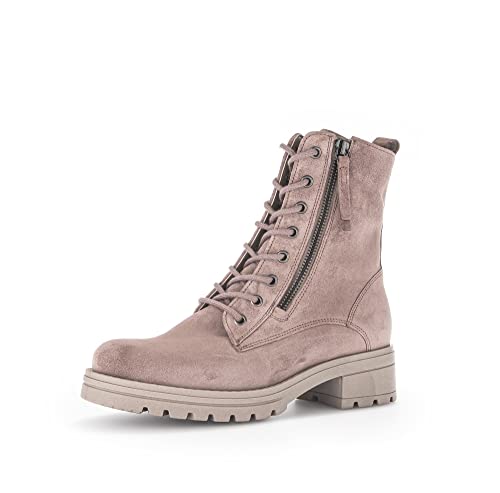 Gabor Damen Combat Boots, Frauen Stiefeletten,Wechselfußbett,Moderate Mehrweite (G),Bootee,Booties,Dark-Rose(Flausch),38.5 EU / 5.5 UK von Gabor