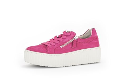 Gabor Damen Low-Top Sneaker, Frauen Halbschuhe,Plateausohle,straßenschuhe,Strassenschuhe,Sportschuhe,Freizeitschuhe,pink (Creme),38.5 EU / 5.5 UK von Gabor