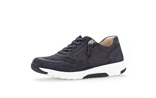 Gabor Damen Low-Top Sneaker, Frauen Halbschuhe,Sportschuhe,Freizeitschuhe,Turnschuhe,Laufschuhe,schnürschuhe,schnürer,Blue Kombi,38 EU / 5 UK von Gabor