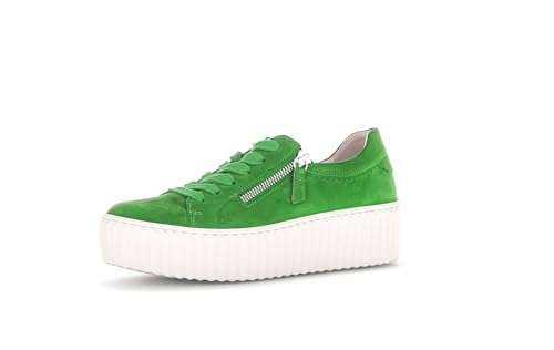 Gabor Damen Low-Top Sneaker, Frauen Halbschuhe,Wechselfußbett,Best Fitting,Sportschuhe,Freizeitschuhe,Laufschuhe,Verde (Creme),43 EU / 9 UK von Gabor