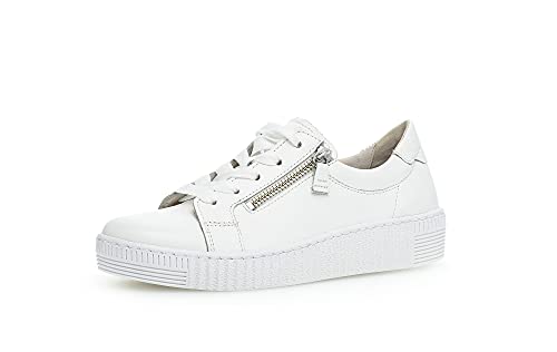 Gabor Damen Low-Top Sneaker, Frauen Halbschuhe,Wechselfußbett,Best Fitting,Turnschuhe,Laufschuhe,schnürschuhe,Weiss (Ice),40.5 EU / 7 UK von Gabor