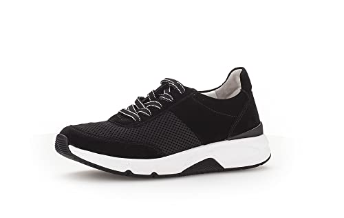 Gabor Damen Low-Top Sneaker, Frauen Halbschuhe,Wechselfußbett,Laufschuhe,schnürschuhe,schnürer,Plateausohle,Sportschuhe,schwarz,38 EU / 5 UK von Gabor