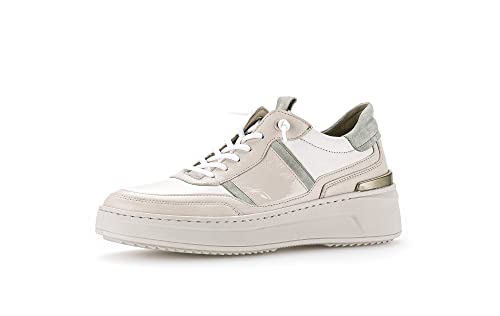 Gabor Damen Low-Top Sneaker, Frauen Halbschuhe,Wechselfußbett,straßenschuhe,Strassenschuhe,Freizeitschuhe,Panna/Mint-Kombi,39 EU / 6 UK von Gabor