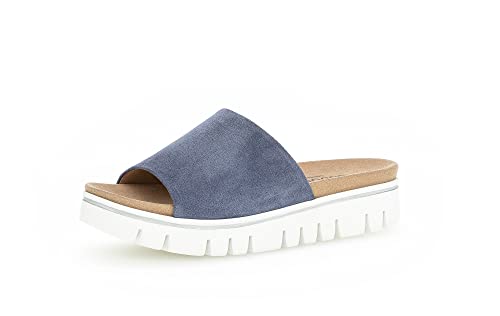 Gabor Damen Pantoletten, Frauen Slip On,Moderate Mehrweite (G),Sandalen,Freizeitschuhe,Women's,Ladies,Schlupfschuhe,Mules,Jeans,38 EU / 5 UK von Gabor