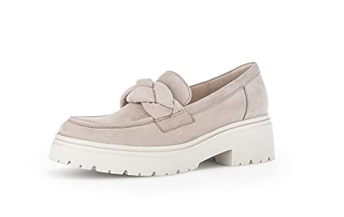 Gabor Damen Slipper, Frauen Halbschuhe,Wechselfußbett,Slides,Schlupfschuhe,schluepfschuhe,Loafer,Mokassins,leinen (Creme),38.5 EU / 5.5 UK von Gabor