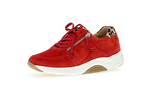 Rollingsoft Sneaker, Samtchevreau/Luchs (Nubuk), Flame/Natur, Wechselfußbett 46.938.48 (Größe: 38) von Gabor