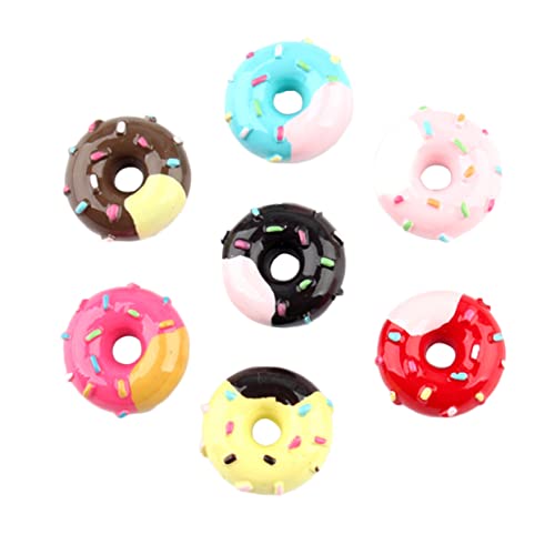 Gadpiparty 20 Stk Haarschmuck Harz Cabochons Flatback Diy Epoxidmaterial Donut-dekorationen Creme-donut-zubehör Schleimperlen Kawaii Heimdekorationen Kind Kosmetik Stempelkissen von Gadpiparty