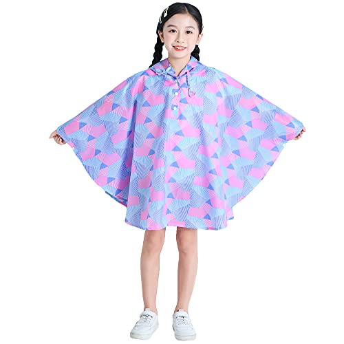 Gaga city Regencape Mädchen Regenponcho Jungen Kinder Regenponcho Umhang Rosa Gedruckt S/1-3 Jahre von Gaga city