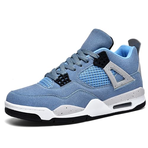 Gakricrey Retro Sneaker AJ 4 Herren Basketballschuhe Skateboardschuhe Laufschuhe Turnschuhe Walkingschuhe Sportschuhe AY004 blau EU 40 von Gakricrey