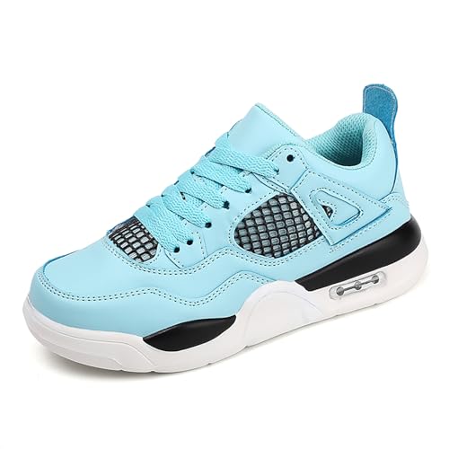 Gakricrey Kinder Basketballschuhe Sportschuhe Jungen Mädchen Turnschuhe Walkingschuhe Retro Schuhe Sneaker rutschfest AET005 blau EU 31 von Gakricrey