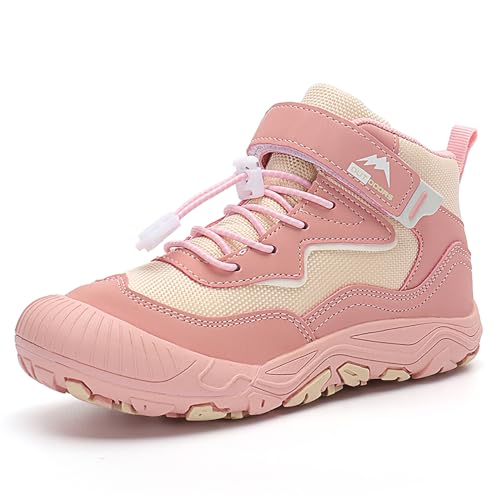 Gakricrey Kinder Wanderschuhe Unisex Outdoor Trekkingschuhe rutschfeste Leichtes Kinderschuhe Wanderstiefel Sportschuhe für Jungen Mädchen K005 Rosa EU 29 von Gakricrey