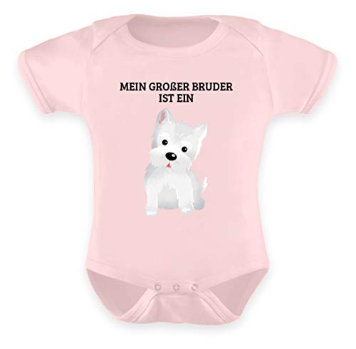 Galeriemode Bruder West Highland White Terrier - Baby Body -0-6 Monate-Puder Rosa von Galeriemode