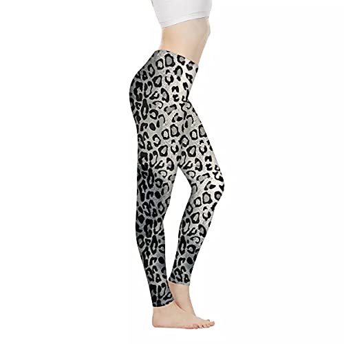 Gambo Yogahosen für Damen, Workout-Leggings, knöchellang, aktive Strumpfhose, schneeleopard, XS von Gambo
