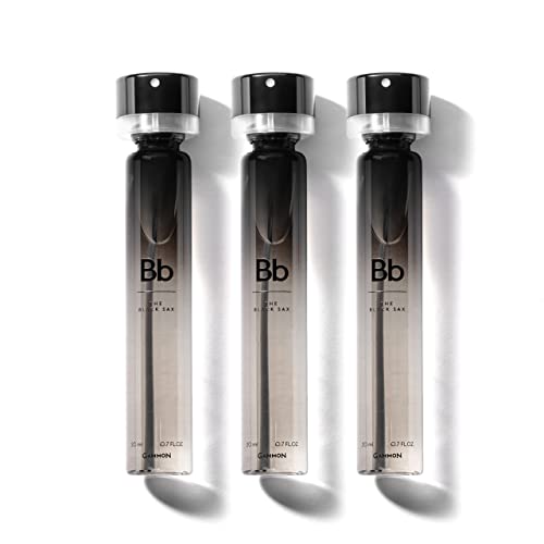 GAMMON Black Notes Parfum Recharge-Set Bb (3x20 ml), das holzig-würzige BLACK SAX Herren Parfum zum Nachfüllen, Woody Duft für Männer mit 20 prozent Parfum-Öl (Starter-Set vorausgesetzt) von Gammon