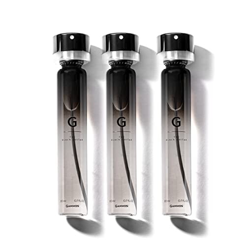 GAMMON Black Notes Parfum Recharge-Set G (3x20 ml), das aromatisch-fruchtige BLACK GUITAR Herren Parfum zum Nachfüllen, Fougère Duft für Männer mit 20 prozent Parfum-Öl (Starter-Set vorausgesetzt) von Gammon