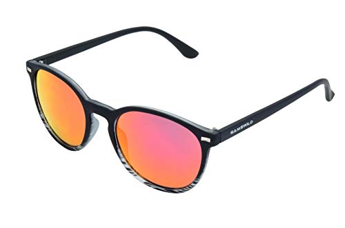 Gamswild Sonnenbrille WM1220 GAMSSTYLE Mode Brille Damen Herren Unisex Softtouch | braun | blau | pink | rot-orange | G15 | grün-türkis, Farbe: Rot Orange von Gamswild