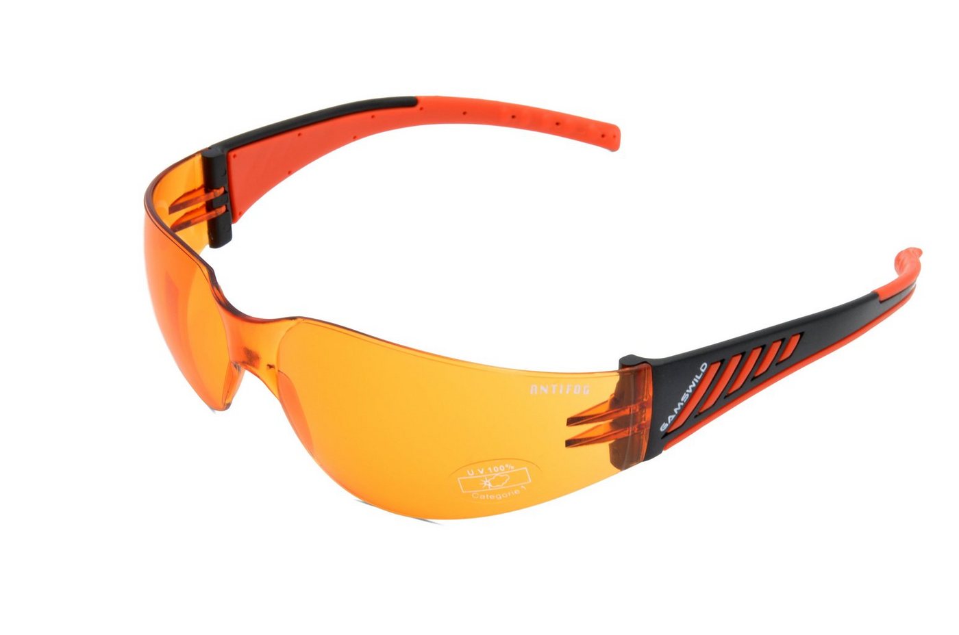 Gamswild Sportbrille UV400 Sonnenbrille Fahrradbrille Skibrille ANTIFOG Damen, Herren Modell WS7122 in brau, grau, orange von Gamswild