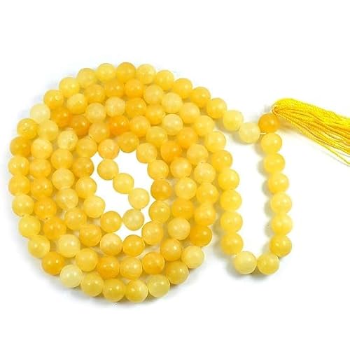 Ganesha Arts Gelber Aventurin Mala - Halskette Diamantschliff 8mm Kristallstein Mala 108 Perlen Jaap Mala, 0, Holz, Kein Edelstein, 0, Holz, Kein Edelstein Ganesha Arts Gelber Aventurin Mala - Halskette Diamantschliff 8mm Kristallstein Mala 108 Perlen Jaap Mala, 0, Holz, Kein Edelstein, 0, Holz, Kein Edelstein von Ganesha Arts