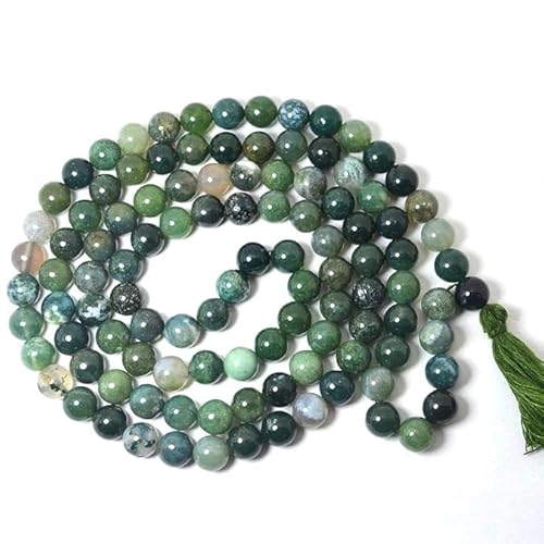 Ganesha Arts Moosachat Mala - Halskette Diamantschliff 8mm Kristallstein Mala 108 Perlen Jaap Mala, 0, Holz, Kein Edelstein, 0, Holz, Kein Edelstein Ganesha Arts Moosachat Mala - Halskette Diamantschliff 8mm Kristallstein Mala 108 Perlen Jaap Mala, 0, Holz, Kein Edelstein, 0, Holz, Kein Edelstein von Ganesha Arts