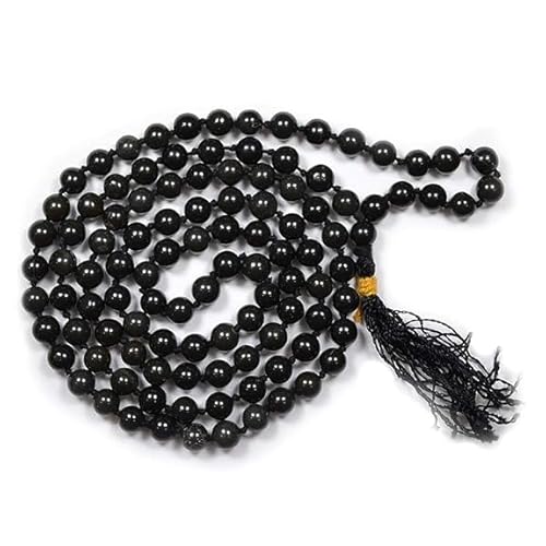 Ganesha Arts Natürliche schwarze Achat Mala Halskette 6mm Kristallstein 108 Perle Jaap Mala, 0, Holz, kein Edelstein, 0, Holz, Kein Edelstein Ganesha Arts Natürliche schwarze Achat Mala Halskette 6mm Kristallstein 108 Perle Jaap Mala, 0, Holz, kein Edelstein, 0, Holz, Kein Edelstein von Ganesha Arts