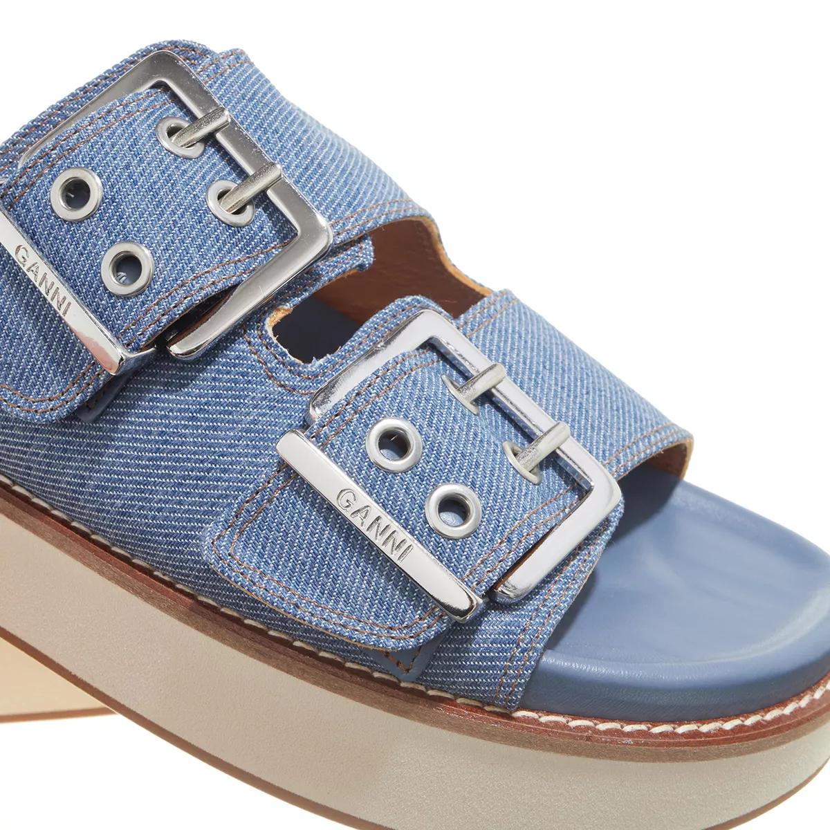 GANNI Sandalen & Sandaletten - Plateau Sandals Wide Welt Chunky - Gr. 37 (EU) - in Blau - für Damen von Ganni