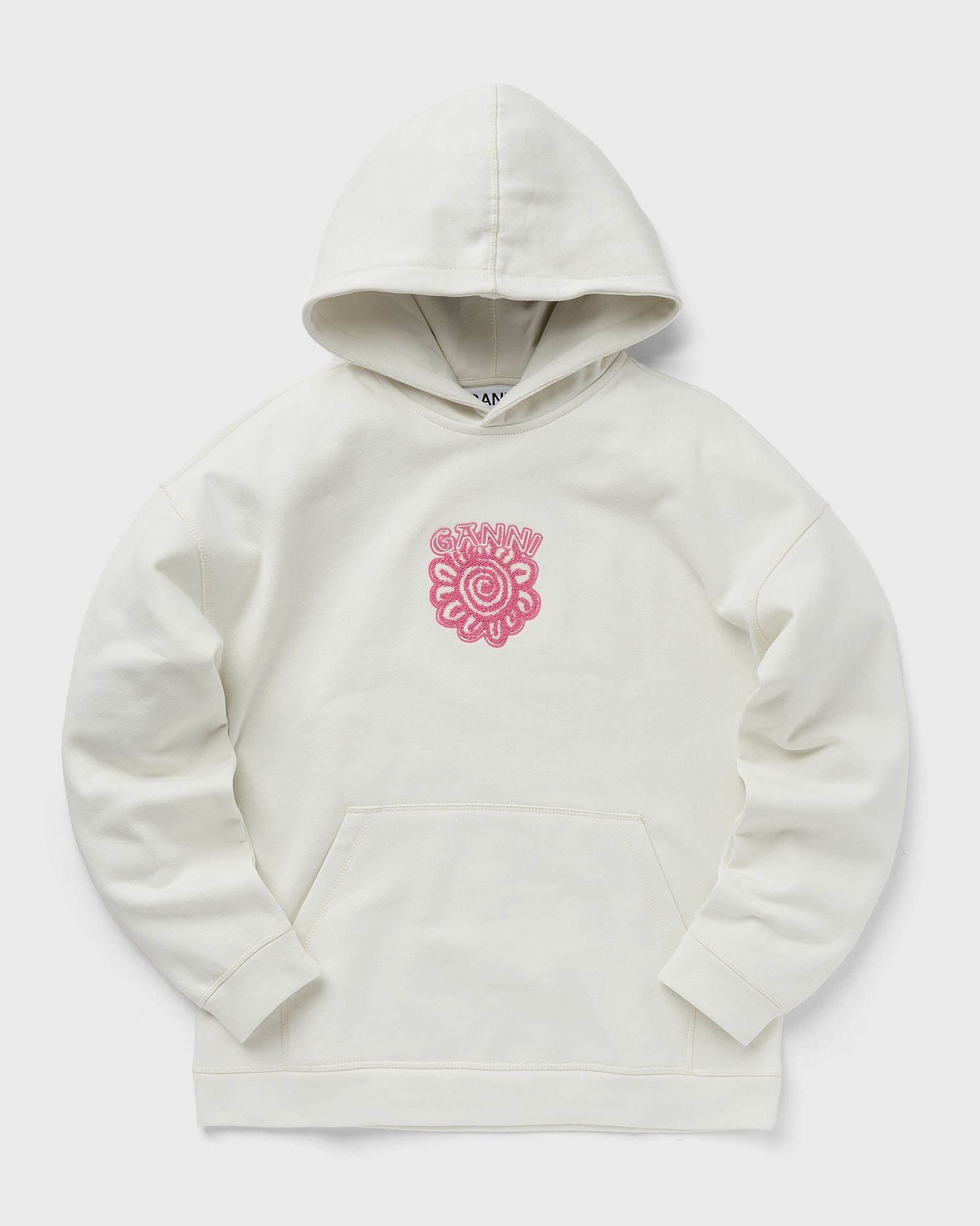 Ganni Isoli Flower Oversized Hoodie women Hoodies white in Größe:S/M von Ganni