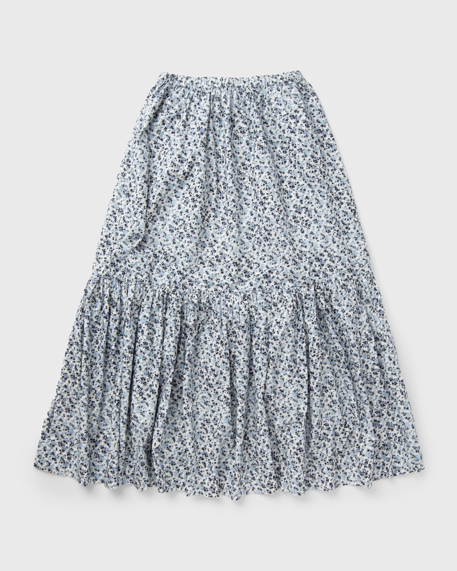 Ganni Printed Cotton Maxi Flounce Skirt women Skirts blue in Größe:L von Ganni