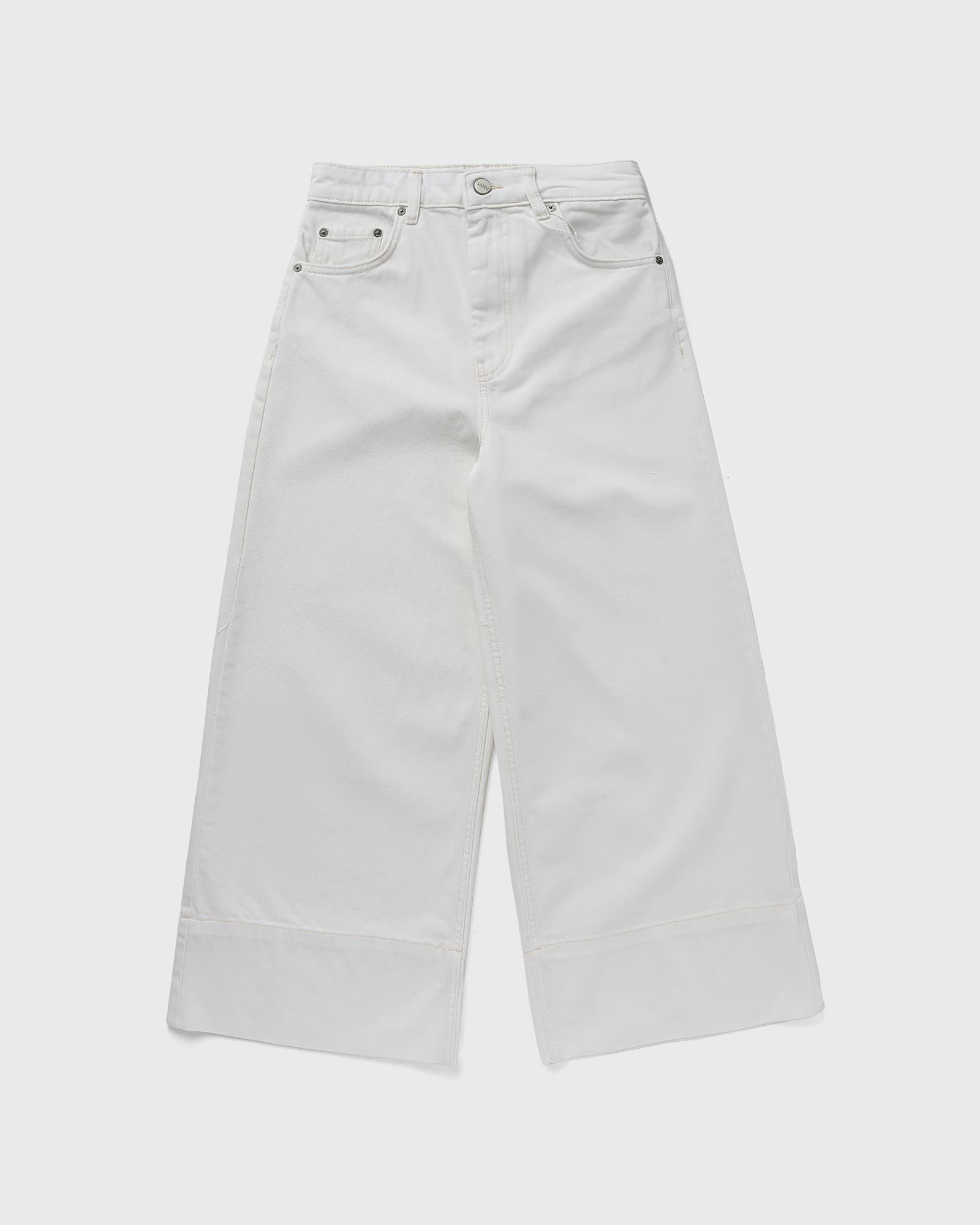 Ganni White Denim Cropped Jeans women Jeans white in Größe:S von Ganni