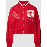Gant Cropped College-Jacke mit Label-Patch in Rot, Größe M von Gant