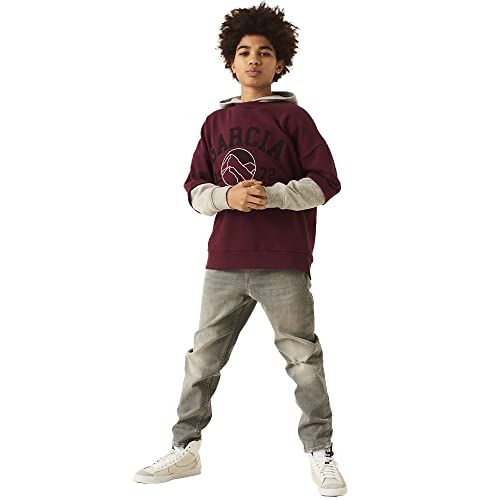 Garcia Kids Jungen Sweater Sweatshirt, Maroon, 152/158 von GARCIA DE LA CRUZ