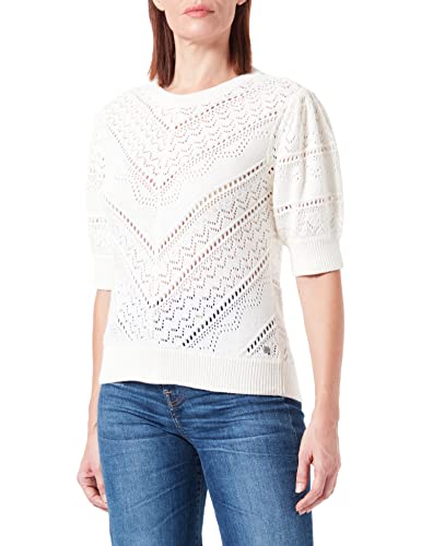 Garcia Damen S20041_Ladies Pullover, Off White, XL von GARCIA DE LA CRUZ