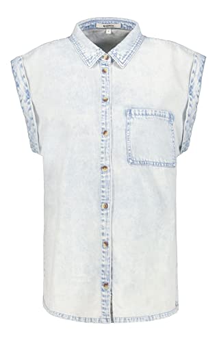 Garcia Damen Shirt Short Sleeve Bluse, Blue Bleach, L von GARCIA DE LA CRUZ