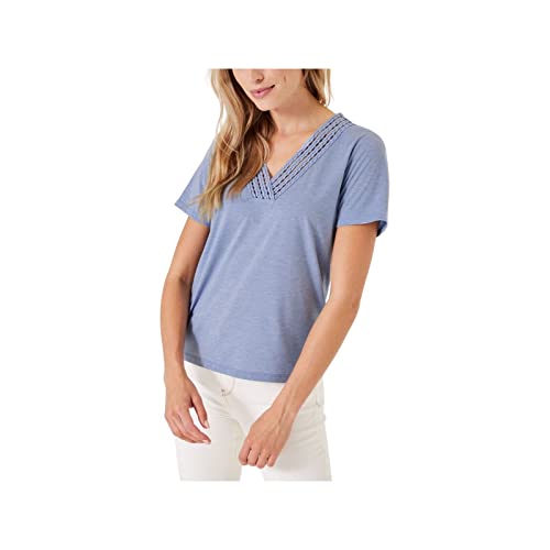 Garcia Damen Short Sleeve T-Shirt, Blue Grey, L von GARCIA DE LA CRUZ