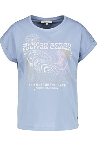 Garcia Damen Short Sleeve T-Shirt, Blue Grey, S von GARCIA DE LA CRUZ