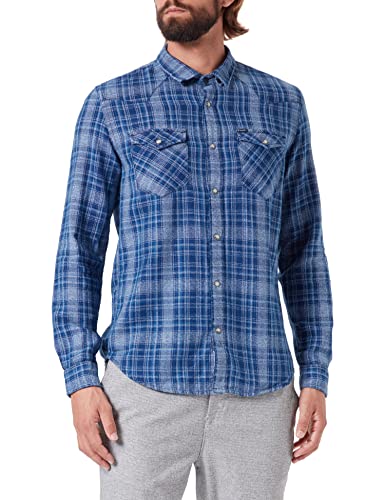 Garcia Herren Shirt Long Sleeve Hemd, Indigo, XL von GARCIA DE LA CRUZ