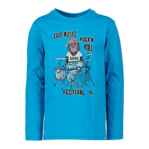 Garcia Jungen Long Sleeve T-Shirt, Azure Blue, 92/98 von GARCIA DE LA CRUZ