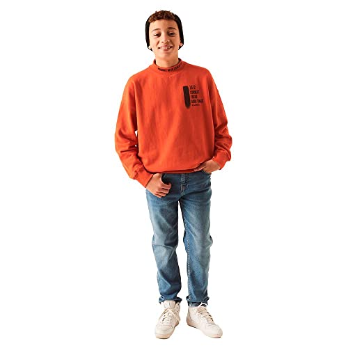 Garcia Jungen Sweater Sweatshirt, orange Rust, 152/158 von GARCIA DE LA CRUZ