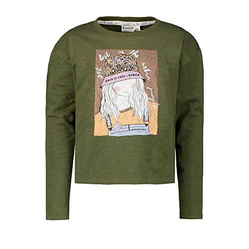 Garcia Mädchen Long Sleeve T-Shirt, Olive, 92/98 von GARCIA DE LA CRUZ