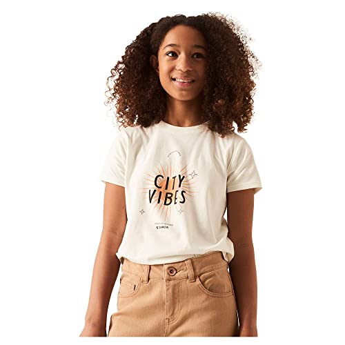 Garcia Mädchen Short Sleeve T-Shirt, Off White, 128/134 von GARCIA DE LA CRUZ