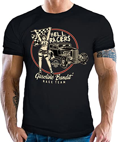 Gasoline Bandit Original Hot Rod Rockabilly T-Shirt: Moonshine Racing von Gasoline Bandit