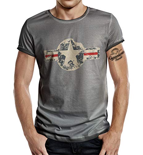 Gasoline Bandit US Army T-Shirt: USA Flag Vintage Air Force XL von Gasoline Bandit