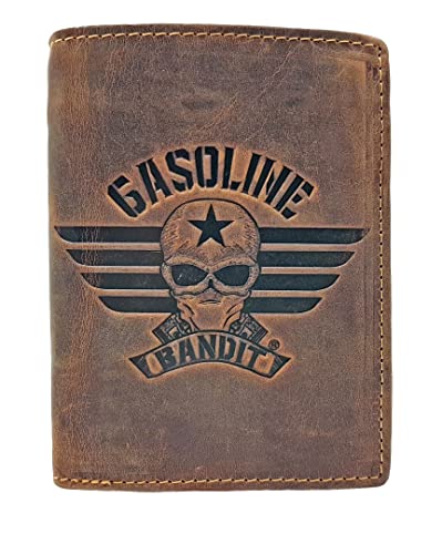 Gasoline Bandit Vintage Biker Wallet Geldbörse original Echtleder mit RFID Schutz von Gasoline Bandit