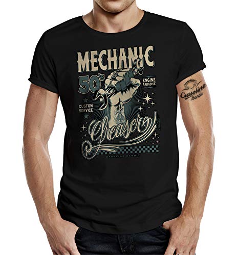 Rockabilly Biker T-Shirt: Engine Paradise 3XL von Gasoline Bandit