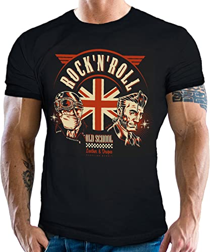 Rockabilly Fan T-Shirt: UK Rock'n Roll von Gasoline Bandit