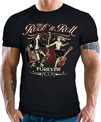 Rockabilly T-Shirt: Rock and Roll Forever von Gasoline Bandit