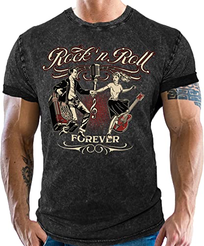 Rockabilly T-Shirt: Rock and Roll Forever von Gasoline Bandit