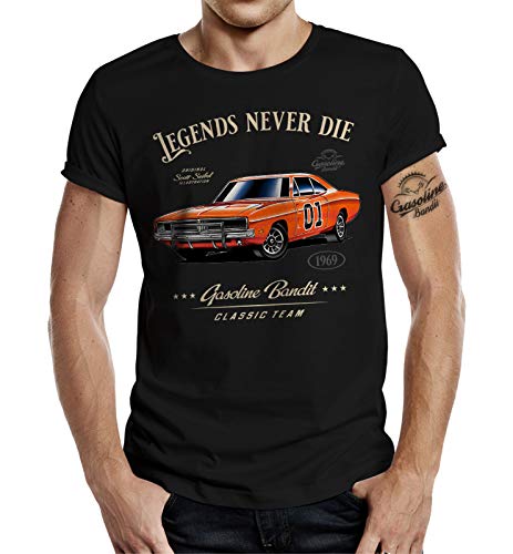 T-Shirt für US-Cars Classic Fans - Legends Never die 3XL von Gasoline Bandit